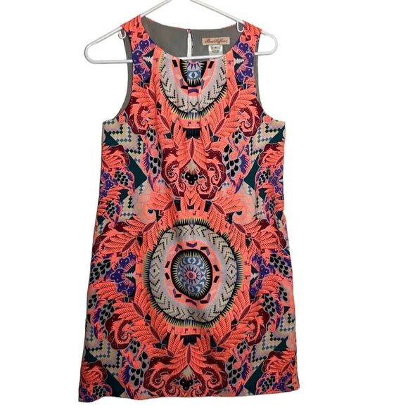 Mara Hoffman Shift Dress Geometric Print Neon Pink US Womens Size S - Picture 6 of 9